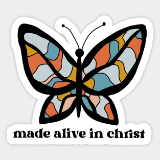 Made Alive in Christ abstract butterfly design Sticker